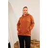 Kapşonlu Büyük Beden Camel Sweatshirt