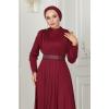 Kemeri Taş İşlemeli Abiye 259DVL817 Bordo