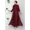 Pul Payet Şifon Abiye 6591YG95 Bordo