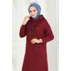 Yazı Baskılı Spor Tunik 5053UZ662 Bordo