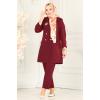 Blazer Ceketli Dabıl Takım 5795AB368 Bordo