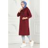 Yazı Baskılı Spor Tunik 5053UZ662 Bordo