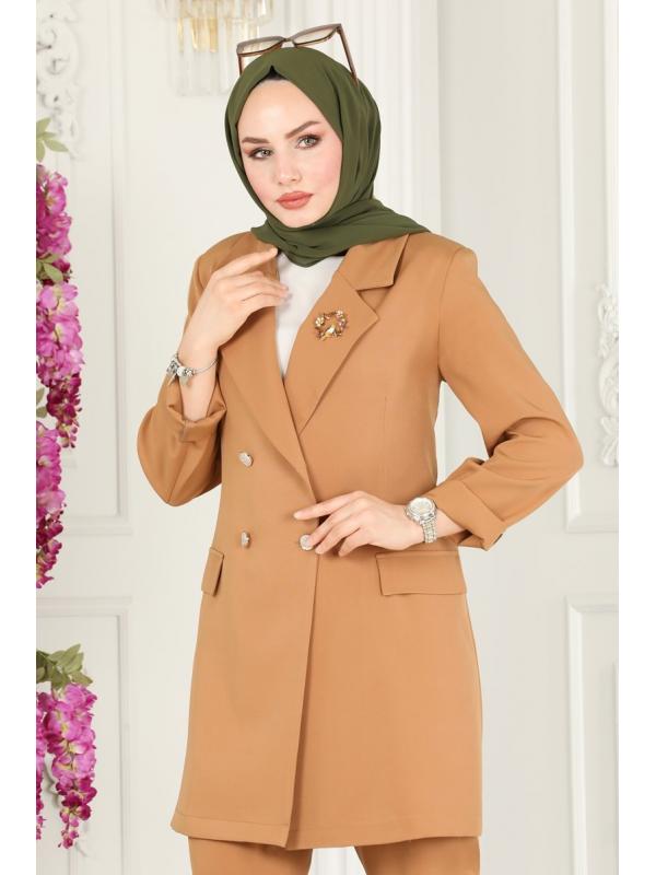 Blazer Ceketli Dabıl Takım 5795AB368 Latte