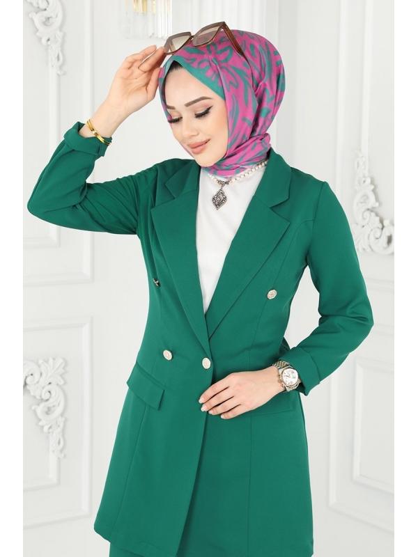 Blazer Ceketli İkili Takım 5994BSK463 Zümrüt