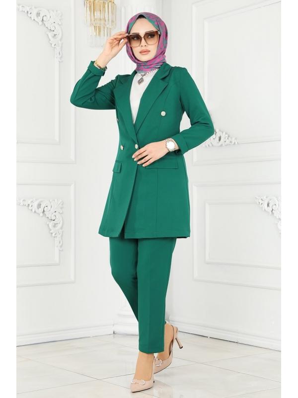 Blazer Ceketli İkili Takım 5994BSK463 Zümrüt