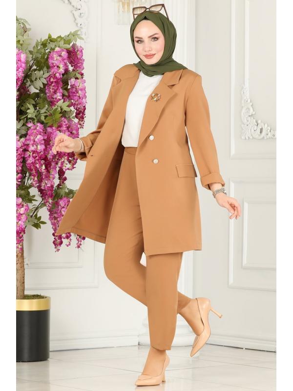 Blazer Ceketli Dabıl Takım 5795AB368 Latte