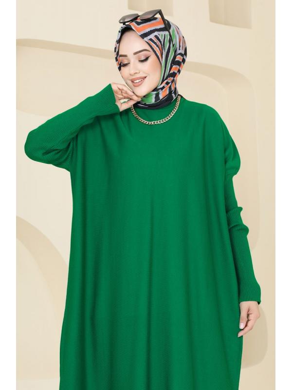 Kolları Fitilli Triko Tunik 2096UZ662 Benetton Yeşili