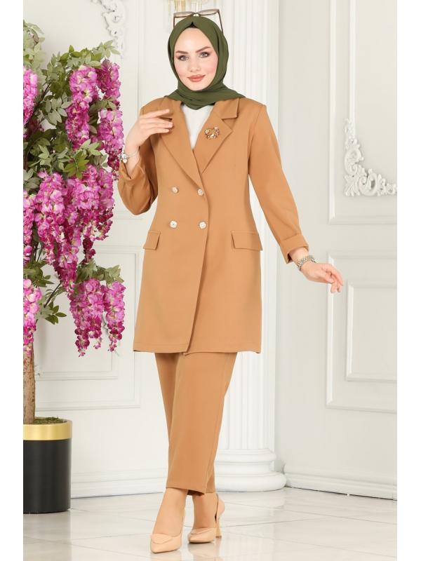 Blazer Ceketli Dabıl Takım 5795AB368 Latte