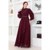 Şifon Abiye ABY5652 Bordo