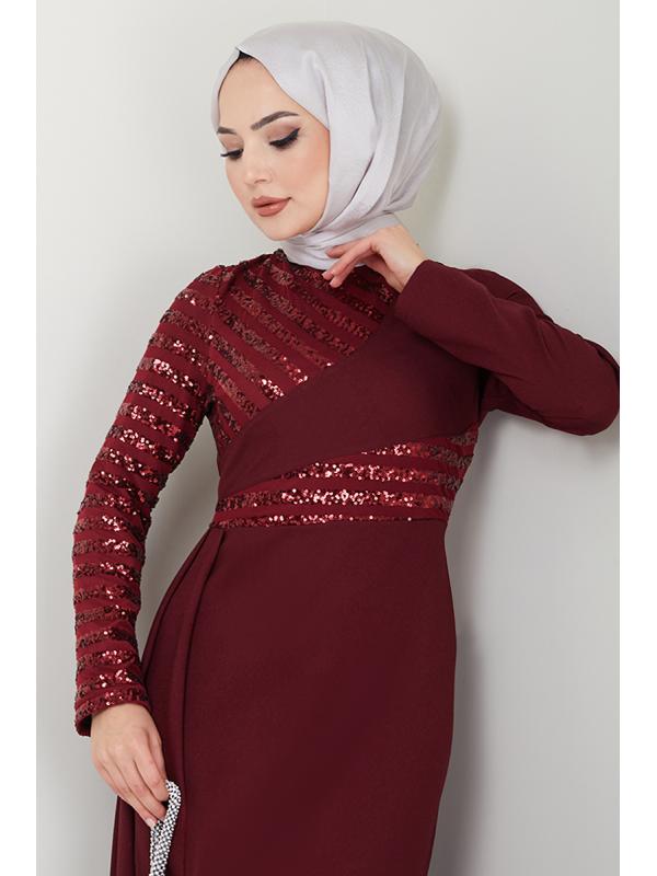 Pul Payet Abiye ASM2711 Bordo