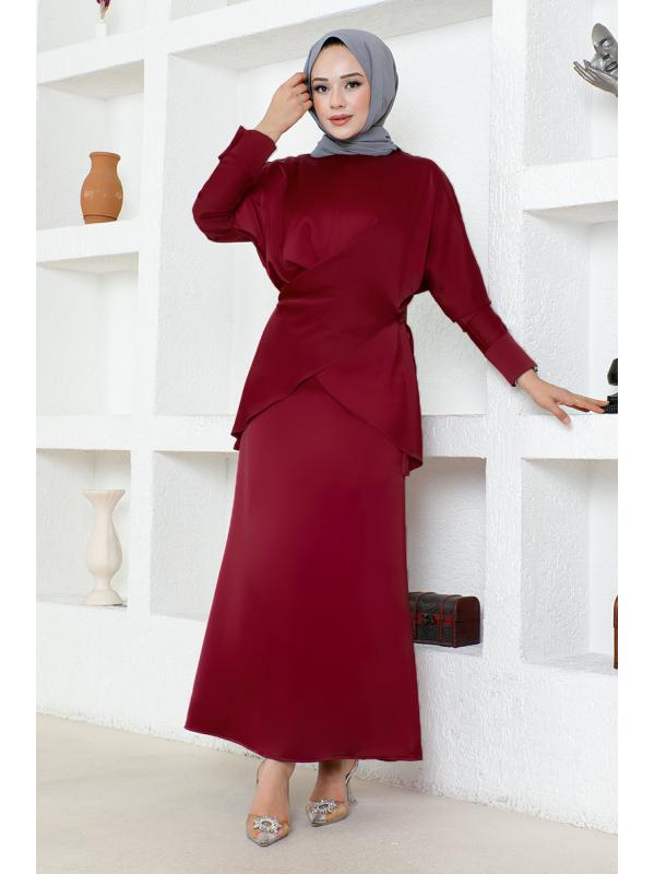 Etekli Kombin END5585 Bordo