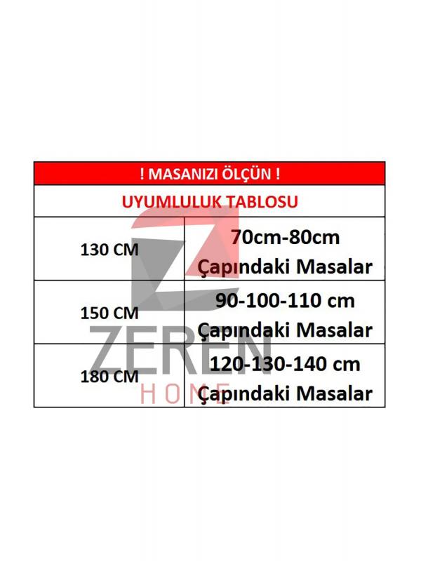 Sıvıya Dayanıklı Yuvarlak Dertsiz Ekose Masa Örtüsü