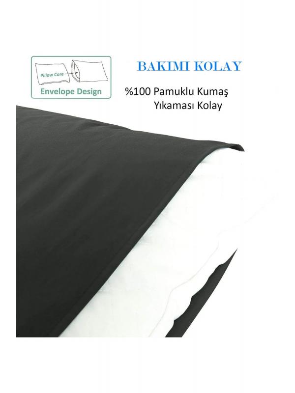 %100 Pamuklu 50x70 Yastık Kılıfı Pillow Case 3lü Paket