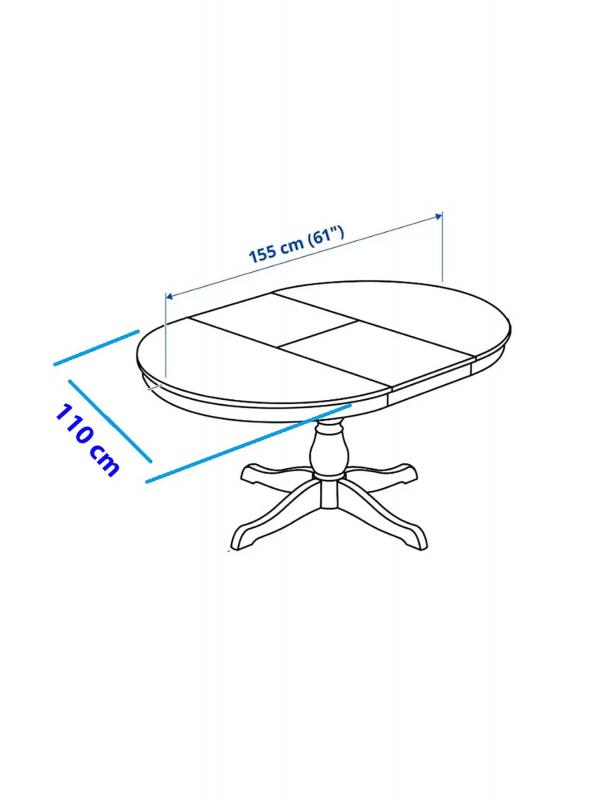 Sıvı Geçirmez Dertsiz Oval Masa Örtüsü 160 x 210