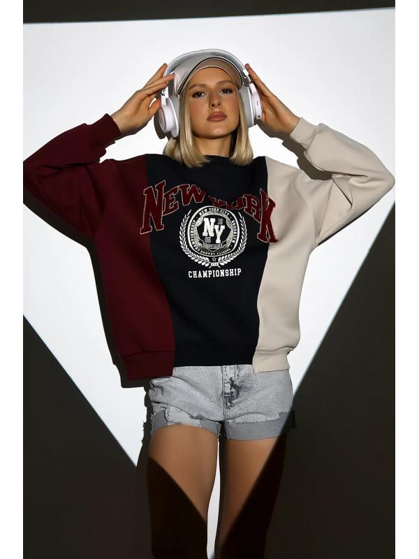 NY Baskılı Unısex Sweatshirt