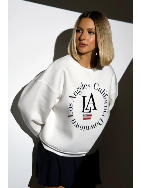 LA Baskılı Unısex Sweatshirt