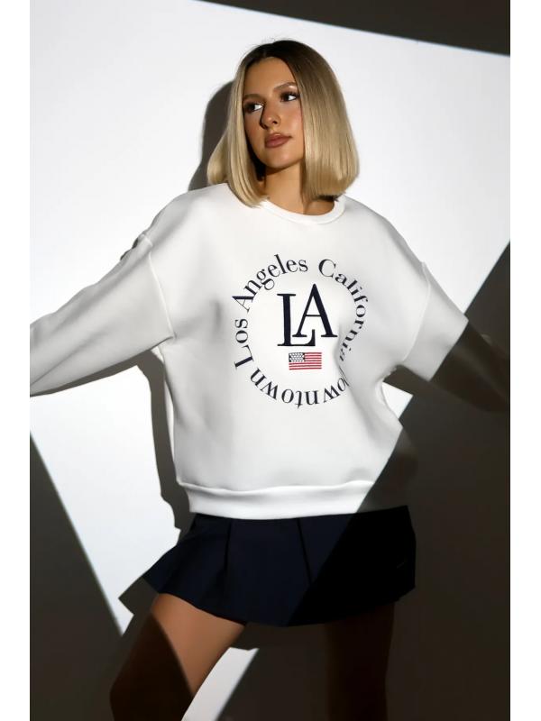 LA Baskılı Unısex Sweatshirt