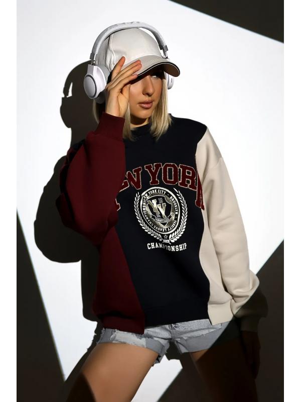 NY Baskılı Unısex Sweatshirt