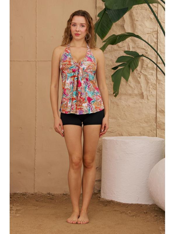 Tankini Şortlu Pastel Renkli