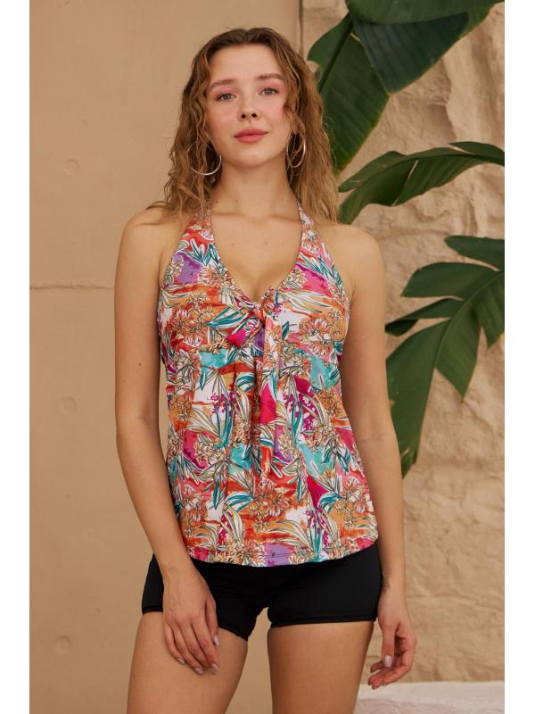 Tankini Şortlu Pastel Renkli