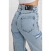 Yırtıklı Wide Leg 90s Jean Mavi