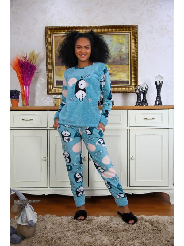 Akbeniz Welsoft Polar Kadın Pijama Takımı 8501