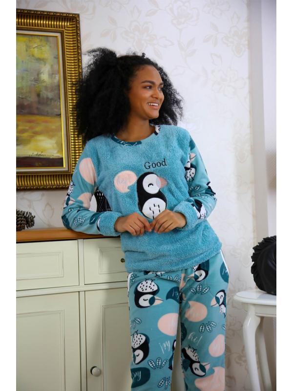 Akbeniz Welsoft Polar Kadın Pijama Takımı 8501