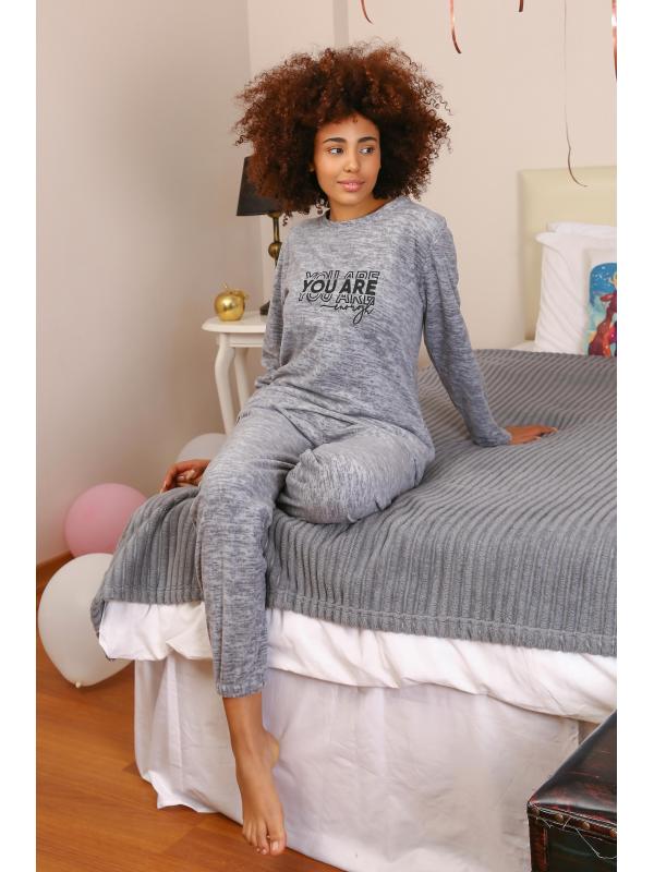 Akbeniz Welsoft Polar Kadın Pijama Takımı 8518