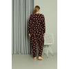 Akbeniz Welsoft Polar Kadın Büyük Beden Pijama Takımı 808041