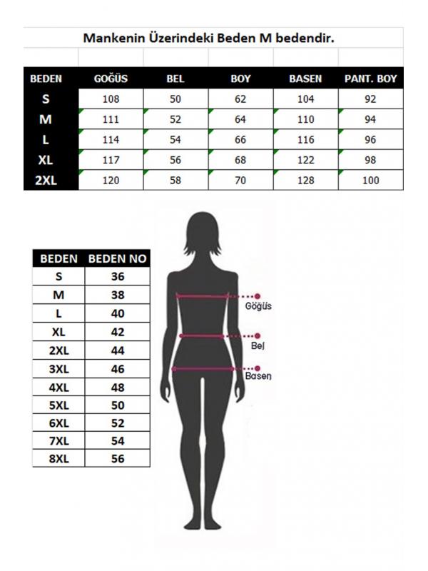 Akbeniz Kadın %100 Pamuk Önden Düğmeli Kısa Kol Pijama Takım 2842