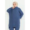 Fermuarlı Tunik Pantolon Triko Takım 1126 - İndigo