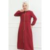 Baler Boydan Fermuarlı Ferace 1120 - Bordo