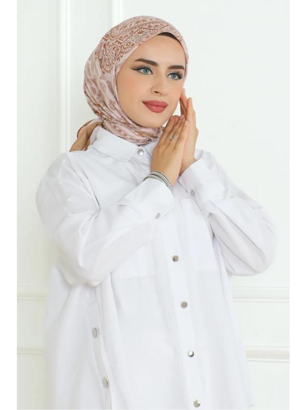 Herla Desenli Soft Eşarp 1170 - Bej