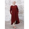 Asimetrik Kesim Tunik 1253 - Bordo