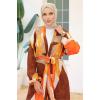 Karışık Renkli Kimono Pantolon İkili Takım 1109 - Kahve