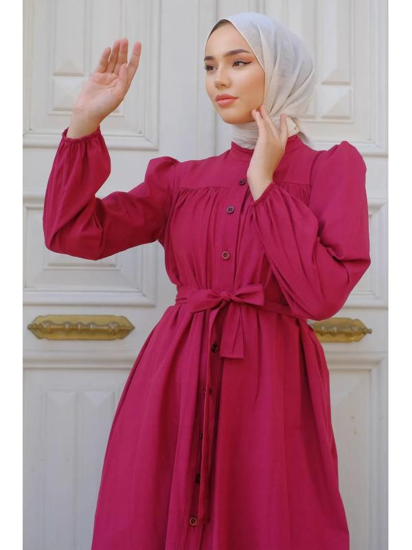 Robalı Mevlana Elbise Bordo HM2223