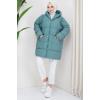 Kraşlı Oversize Dolgulu Mont Mint HM2316