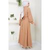 Boncuklu Sofia Elbise Camel HM2476