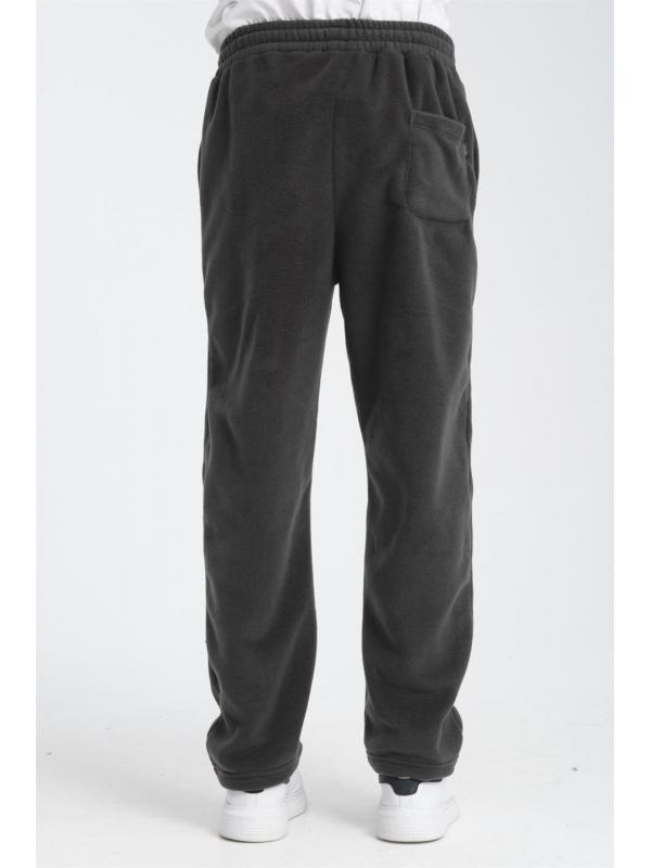 Baggy Kalıp Polar Kumaş Jogger Pantolon - Füme