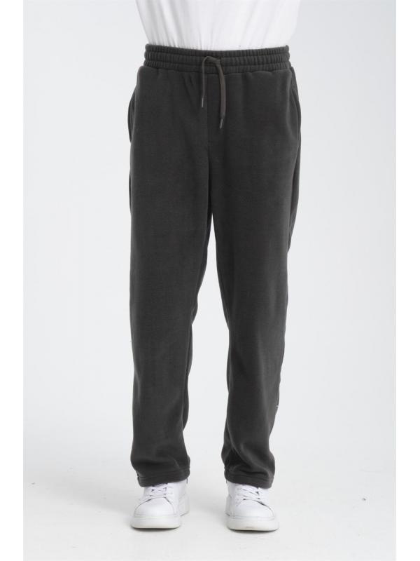 Baggy Kalıp Polar Kumaş Jogger Pantolon - Füme