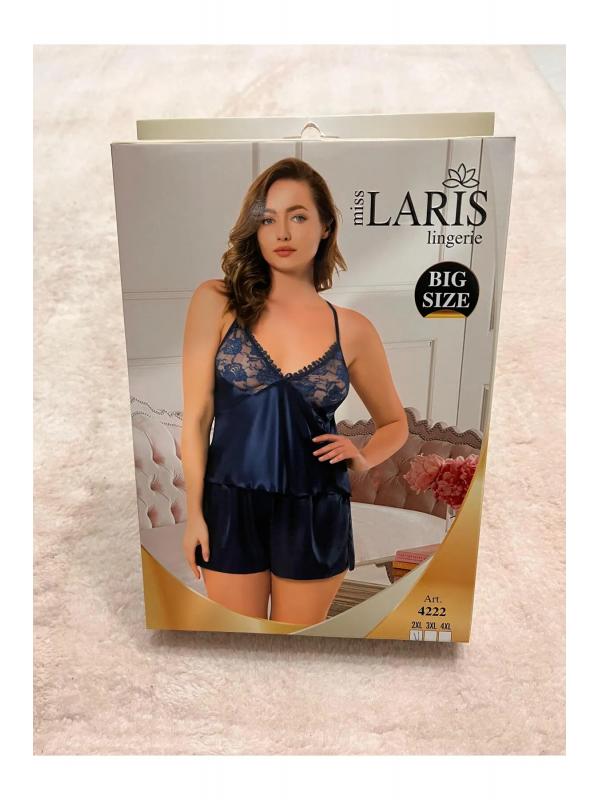 Miss Laris Big Size Şortlu Gecelik Takımı LACİVERT