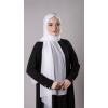 Beyaz Pratik Hazır Geçmeli Şal Şifon Kumaş Hijab Bone 3009_42