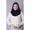 Lacivert Pratik Hazır Geçmeli Şal Şifon Kumaş Hijab Bone 3009_02