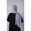 Gri Pratik Hazır Geçmeli Şal Şifon Kumaş Hijab Bone 3009_15