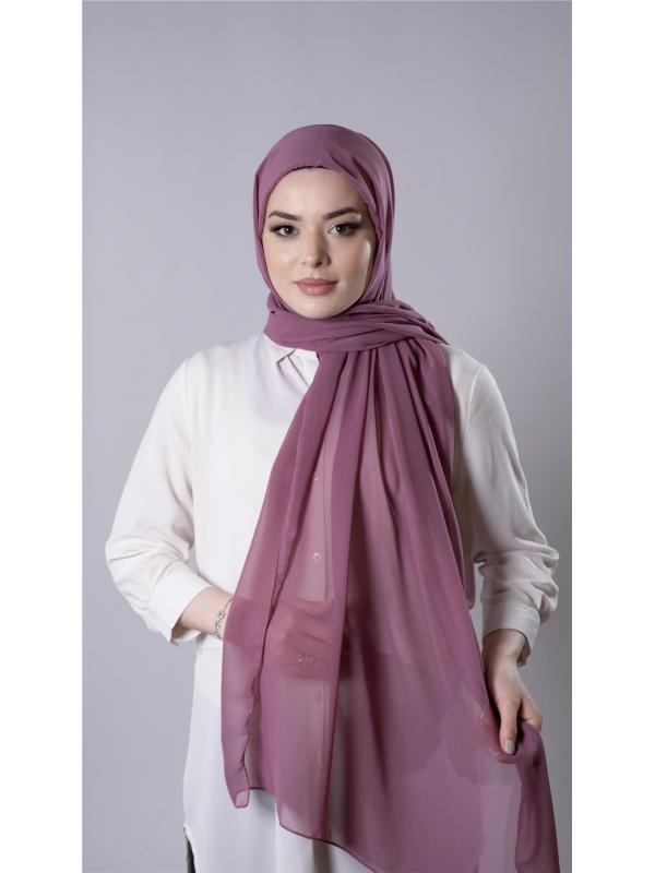 Gül Kurusu Pratik Hazır Geçmeli Şal Şifon Kumaş Hijab Bone 3009_18