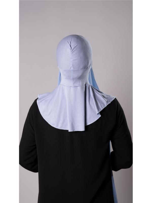 Bebe Mavisi Pratik Hazır Geçmeli Şal Şifon Kumaş Hijab Bone 3009_11