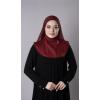 Bordo Pratik Hazır Geçmeli Şal Şifon Kumaş Hijab Bone 3009_16