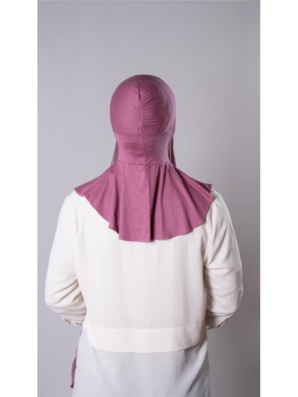 Gül Kurusu Pratik Hazır Geçmeli Şal Şifon Kumaş Hijab Bone 3009_18