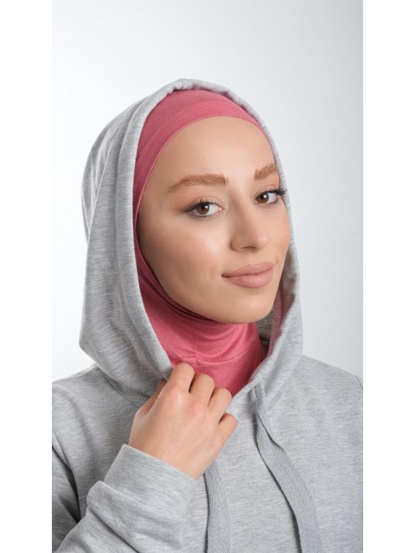 Violet Pratik Hazır Geçmeli Tesettür Bone Sandy Kumaş Spor Hijab 2113_21