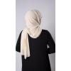 Bej Pratik Hazır Geçmeli Şal Şifon Kumaş Hijab Bone 3009_12